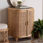 bali & pari Yanka Mobile Contenitore in Rattan Naturale: Artigianale, 2 Ripiani, Design Bohemien