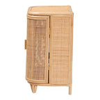 bali & pari Yanka Mobile Contenitore in Rattan Naturale: Artigianale, 2 Ripiani, Design Bohemien
