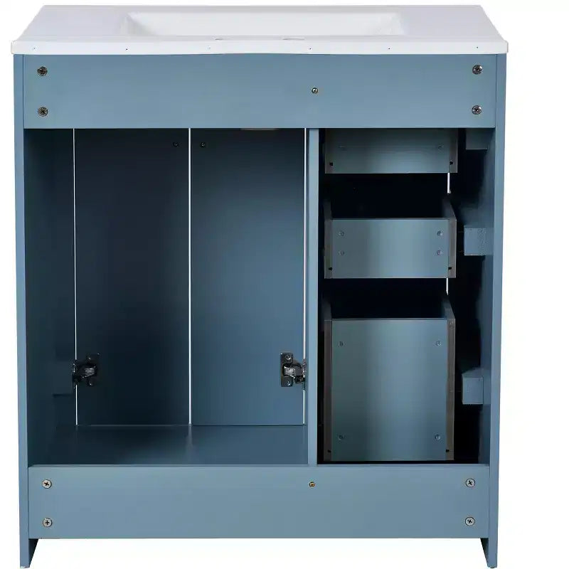 30 Single Sink Bathroom Vanity with Cabinet & 3 Drawers – Black / Blue / Green / Indigo / White