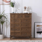 Rustic Brown Wood Accent Cabinet for Living Room Storage