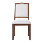 Set of 4 Farmhouse Dining Chairs with High Backs and Upholstered Seating