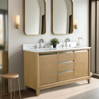 Vanity Art Bathroom Vanity with Ceramic Sink and Engineered Marble Top
