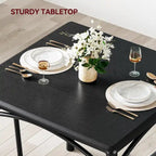 Dining Table Set for 2, Kitchen Table with Upholstered Chairs for 2