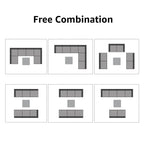 Wicker/ Steel 7-piece Outdoor Cushioned Sectional Sofa Set