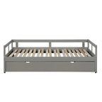 Extending Daybed with Trundle, Wooden Daybed with Trundle