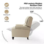 Set di 2 Poltrone Reclinabili Elisabete Moderne in Vera Pelle con Borchie Vintage per Salotto e Camera da Letto | ART OF LIVING DESIGNS