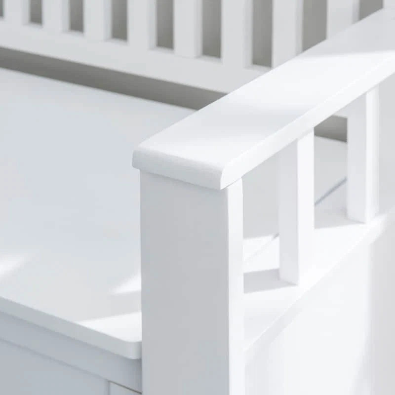 Migdalia Flip Top Slat Back Storage Entryway Bench