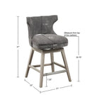 Madison Park Janet 360 degree Swivel Counter Stool