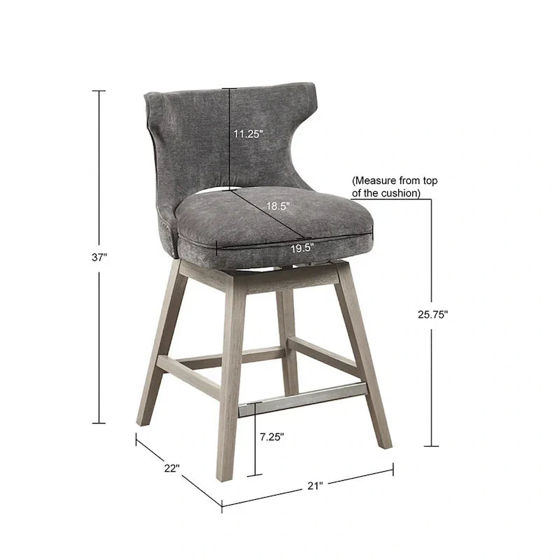 Madison Park Janet 360 degree Swivel Counter Stool