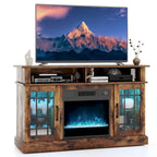 TV Stand with Electric Fireplace LED Lights Remote Controls