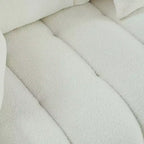 GDFStudio Alanna Divano a 3 Posti Moderno in Tessuto Teddy con Cuscini, 79,5