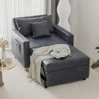 Adjustable Sleeper Chair Bed, 3-in-1 Convertible, Multiple Colors, Fits 1 Person