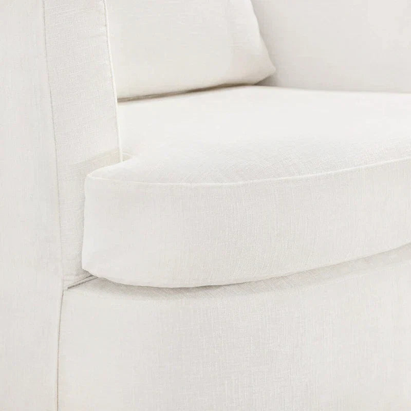 Modern Chenille Upholstered Swivel Accent Barrel Chair Set Modern Swivel Armchair for Living Room