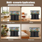 GDFStudio Logan Modern Wood Aquarium Stand with Power Outlet and Storage Cabinet