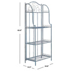 SAFAVIEH Bryn Étagère de boulanger d'extérieur victorienne en fer forgé à 4 niveaux - 63,5 cm l x 38,1 cm P x 160 cm H - 25L x 15P x 63H