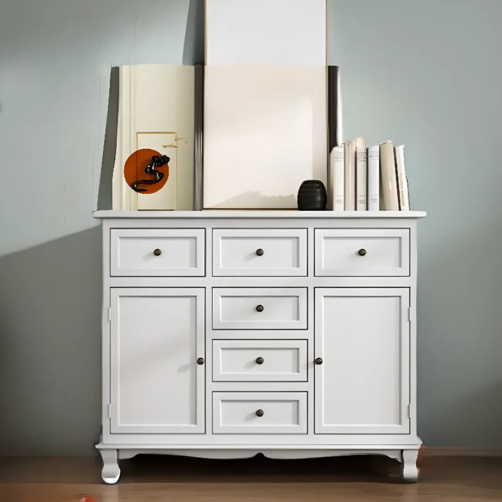 Rustic Brown Wood Accent Cabinet for Living Room Storage