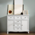 Rustic Brown Wood Accent Cabinet for Living Room Storage