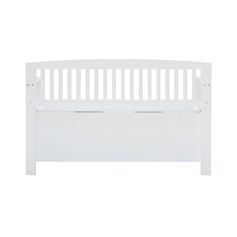 Migdalia Flip Top Slat Back Storage Entryway Bench