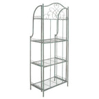 SAFAVIEH Bryn Étagère de boulanger d'extérieur victorienne en fer forgé à 4 niveaux - 63,5 cm l x 38,1 cm P x 160 cm H - 25L x 15P x 63H