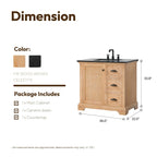 Mobile bagno Hervas con top in marmo naturale senza specchio