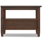 WYNDENHALL Norfolk Table d'appoint étroite de style transitionnel rectangulaire en bois massif, 35,5 cm de large – 35,5 cm de large