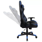 Sedia da gaming ergonomica da corsa Emma e Oliver con schienale completamente reclinabile in similpelle rossa