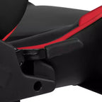 Sedia da gaming ergonomica da corsa Emma e Oliver con schienale completamente reclinabile in similpelle rossa