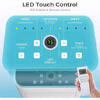 Condizionatore Portatile da 8.000 BTU, Unità 3-in-1 con 4 Modalità, Timer, Display LED, Telecomando e Kit di Installazione, per Camera da Letto/Soggiorno/Ufficio, Bianco.