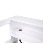 Whisen Twin XL Daybed in Legno con 2 Letti Estraibili, 3 Vani portaoggetti, 1 Luce Gratuita e USB per la Ricarica