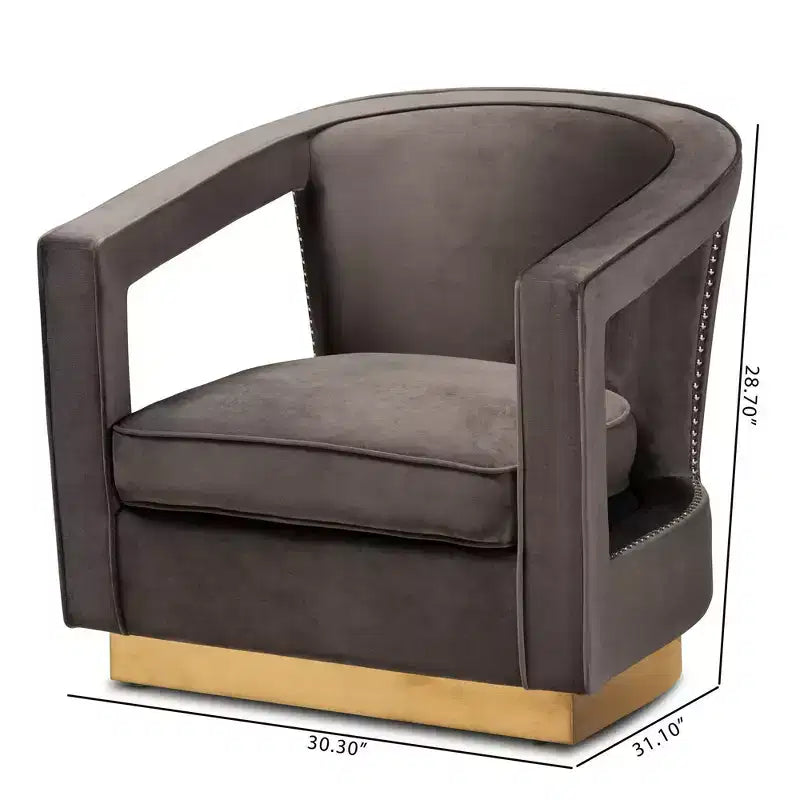 Neville Metal Armchair - Baxton Studio