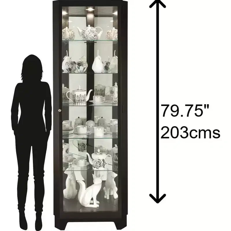 Howard Miller 680631 Melissa Iv Vitrine 680631 Noir Satiné