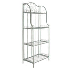 SAFAVIEH Bryn Étagère de boulanger d'extérieur victorienne en fer forgé à 4 niveaux - 63,5 cm l x 38,1 cm P x 160 cm H - 25L x 15P x 63H