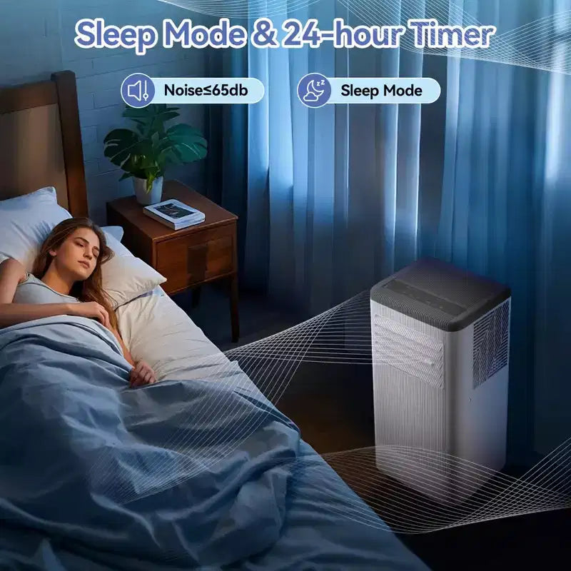 Condizionatori d'aria da 14.000 BTU, raffreddano fino a 70 mq, condizionatore d'aria portatile 3 in 1 con modalità di raffreddamento, deumidificazione e ventilazione, telecomando