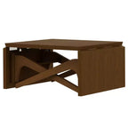 Tavolino da Caffè 2 in 1, Tavolo da Pranzo Estensibile, Tavolo Regolabile in Altezza per Casa e Ufficio, Salvaspazio - ModernLuxe