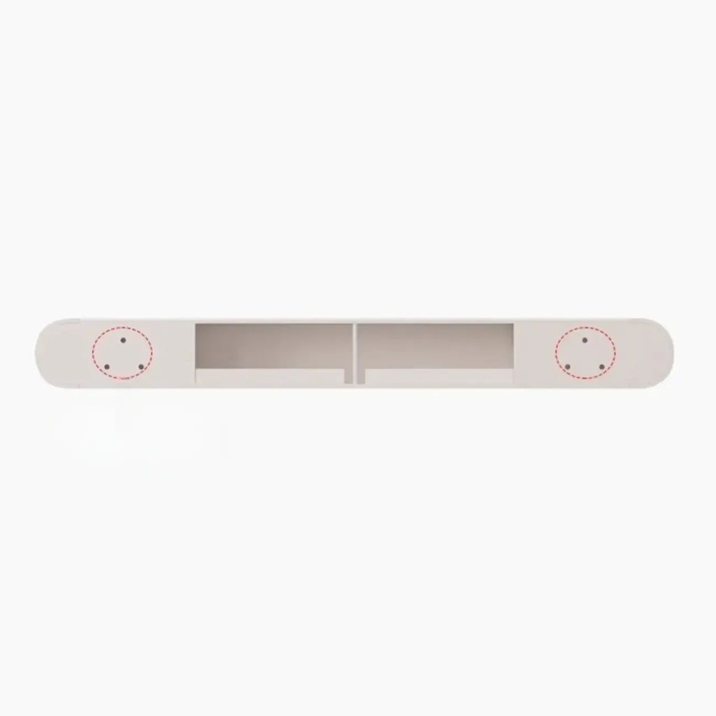 White Wooden Floating TV Stand with Storage for Living Room