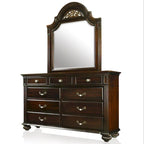 Commode traditionnelle à 9 tiroirs et miroir, 2 pièces