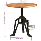 vidaXL Side Table Round Coffee End Table Sofa Table Solid Wood and Cast Iron
