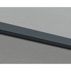 Auvent Sophia gris transparent pour portes et fenêtres de 0,9 m