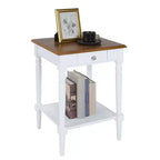 French Country 1 Drawer End Table with Shelf - Breighton Home