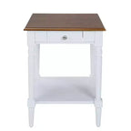 French Country 1 Drawer End Table with Shelf - Breighton Home