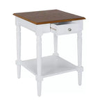 French Country 1 Drawer End Table with Shelf - Breighton Home