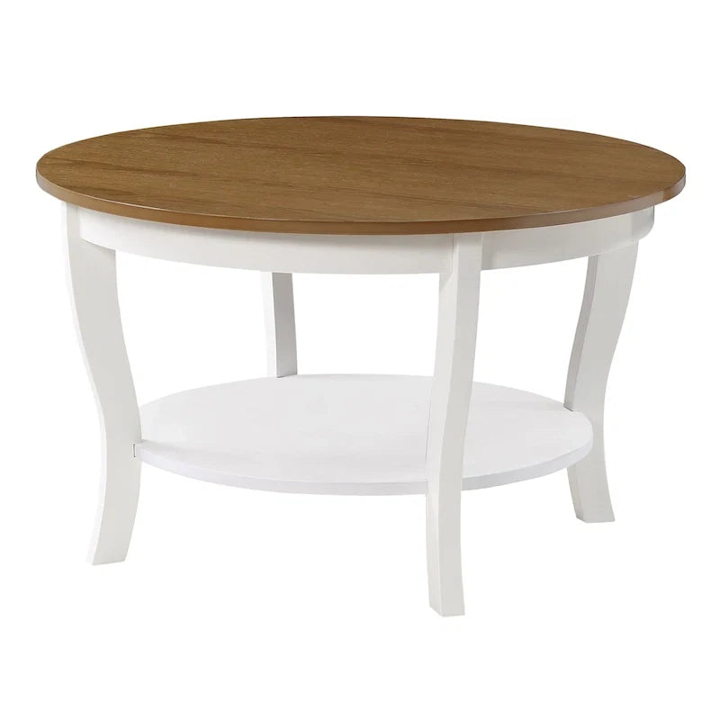 Round Coffee Table with Shelf