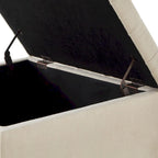 Large Square Storage Ottoman with Wooden Legs