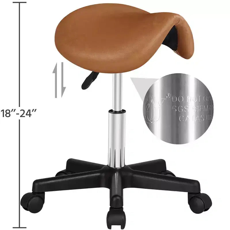 Sgabello con rotelle regolabile idraulicamente per salone