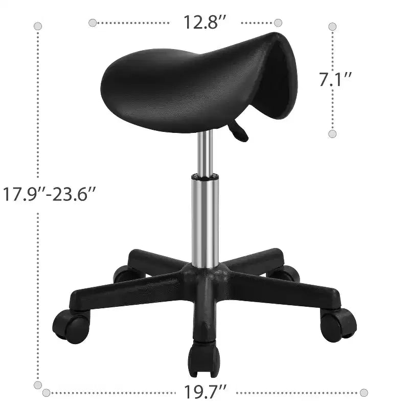 Sgabello con rotelle regolabile idraulicamente per salone