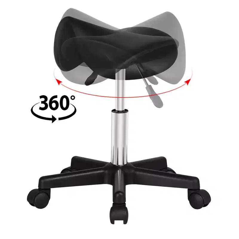 Sgabello con rotelle regolabile idraulicamente per salone