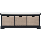 Banc de rangement SAFAVIEH Fiorello 3 tiroirs avec coussin - 47,3 L x 15 P x 19 H - 47Lx15Px19H