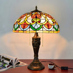 HomeyFad 2-Light Vintage Stainless Glass Dome Table Lamp