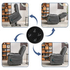 Fauteuil inclinable à plat releveur électrique pour personnes âgées avec massage et chauffage