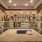 Besiost Set of 3 Corner Closet System with Tower Shelves and Drawers, Freestanding Closet Organizer with Hanging Rods